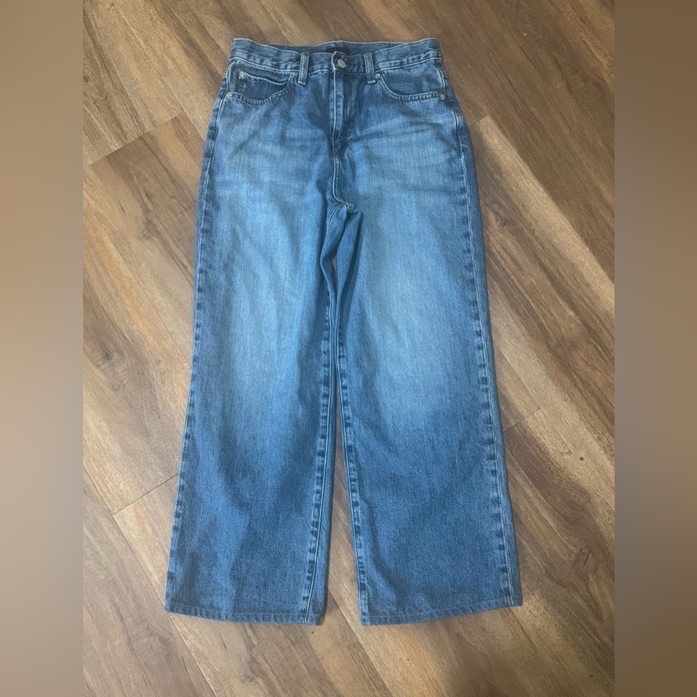 UNIQLO Wide Leg Jeans | High Rise Cotton Denim | Size 25